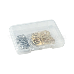 40個 4スタイル 304ステンレススチール フレンチフックピアス金具  水平ループ付き  ミックスカラー  14.5~15x10~12mm  穴：1.2~1.5mm  10個/スタイル&nbsp;STAS-FS0001-71