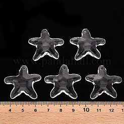 透明なアクリルビーズ  スター  透明  28.5x29.5x7.5mm  穴：1.8mm&nbsp;LS-X-TACR-S154-58B-205