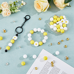 DIY Round & Daisy Silicone Beads Jewelry Making Finding Kit&nbsp;DIY-DC0002-96