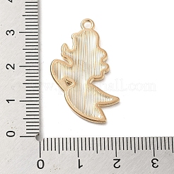 合金エナメルチャーム  ライトゴールド  人魚のチャーム  カメリア  30x20x2mm  穴：1.8mm&nbsp;ENAM-E064-03KCG