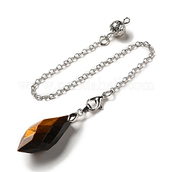 Natural Tiger Eye Dowsing Pendulum Big Pendants&nbsp;G-H286-03P-09