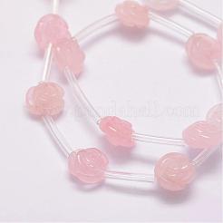 天然石ローズクォーツビーズ  ローズ  12x10~11mm  穴：1mm&nbsp;G-O156-C-16