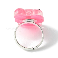 Resin Frog Adjustable Rings for Women&nbsp;RJEW-JR00649