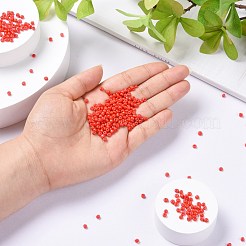 ベーキングペイントガラスのシードビーズ8/0  ラウンド  ミックスカラー  8/0  3mm  穴：1mm  10色  約2000PCS /カラー  20000 /セット&nbsp;SEED-US0001-04-3mm