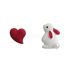 Rabbit with Heart Alloy Enamel Stud Earrings&nbsp;FS-WG4A98E-01