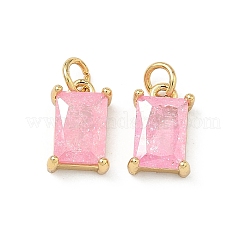 Brass Pave Cubic Zirconia Pendants&nbsp;KK-A291-05G