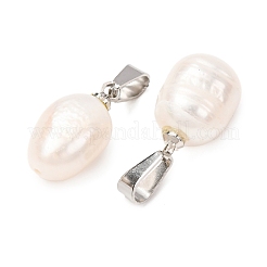 Natural Cultured Freshwater Pearl Pendants&nbsp;PALLOY-JF05465-01