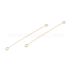 316サージカルステンレススチール製アイピン  ピアノ線9ピン  18KGP本金メッキ  40x2.5x0.4mm  穴：1.6mm&nbsp;X-STAS-P277-A06-G