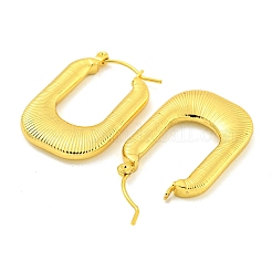 304ステンレススチールイヤリング  U字型  18KGP本金メッキ  30x20x3.5mm&nbsp;EJEW-R161-02G