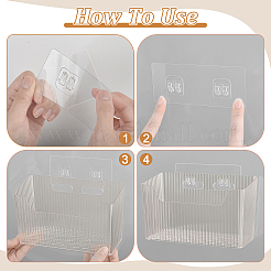 8 Sets 2 Styles Plastic Bathroom Storage Box with Sticker&nbsp;AJEW-TW0001-20