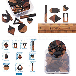 Resin & Walnut Wood Pendants&nbsp;RESI-TA0001-12
