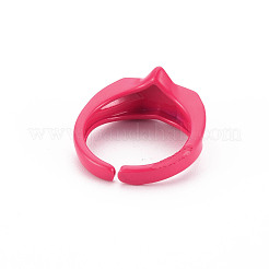 Spray Painted Brass Cuff Rings&nbsp;RJEW-S045-107-NR