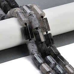 天然トマムマシンクォーツビーズ連売り  多面カット  コラム  16x12mm  穴：1.5mm  約21個/連  16.34''（41.5センチメートル）&nbsp;G-G162-D17-02