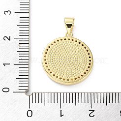 Rack Plating Brass Micro Pave Cubic Zirconia Pendants&nbsp;KK-C041-26G