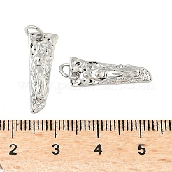 Brass Micro Pave Clear Cubic Zirconia Pendants&nbsp;KK-B139-24A-P