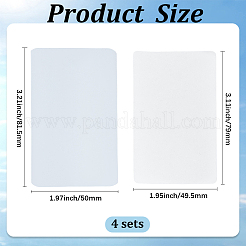 合金自己接着修理パッチ  窓のブラインド用  長方形  ホワイト  81.5x50x0.1mm&nbsp;DIY-GF0013-53