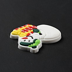 クリスマス pvc プラスチック カボション  プレゼントを持った雪だるま  ホワイト  30x29x3mm&nbsp;KY-G018-A07