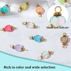 200Pcs 10 Colors Transparent Acrylic Pendants&nbsp;PALLOY-GO00013