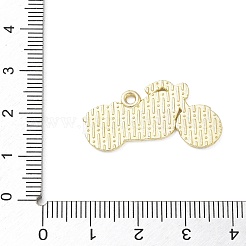 レーシングカーをテーマにした合金エナメルペンダント  バイクチャーム  ゴールドカラー  レッド  16x30x1mm  穴：1.8mm&nbsp;AL-CBA4666-03E-01