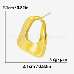 304 Stainless Steel Fashion Oval Stud Earrings for Women&nbsp;RE6762-2