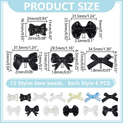 78Pcs 13 Styles Opaque Acrylic Beads&nbsp;MACR-HY0001-15