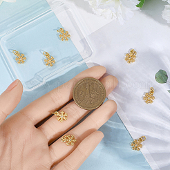 10Pcs Brass Micro Pave Clear Cubic Zirconia Charms&nbsp;KK-BBC0021-57