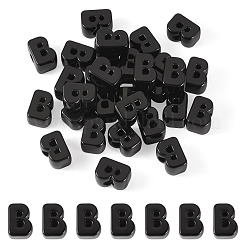 アクリルヨーロピアンビーズ  大穴ビーズ  文字B  21x17.5x13.5mm  穴：6mm&nbsp;OACR-TAC0013-14B