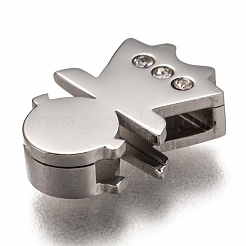 304 Stainless Steel Slide Charms&nbsp;STAS-P270-29P