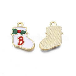 Rack Plating Alloy Enamel Pendants&nbsp;ENAM-N055-126