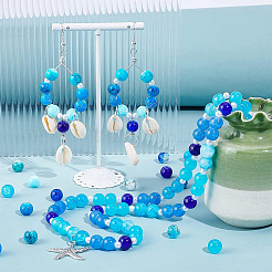 24 Color Imitation Pearl & Crackle & Transparent & Opaque Glass Beads&nbsp;GLAA-PH0002-89B