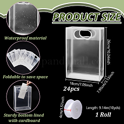 24Pcs PP Plastic Gift Tote Bags&nbsp;ABAG-GA0001-39