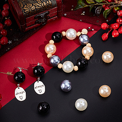 60Pcs 4 Colors Resin Imitation Pearl Beads&nbsp;RESI-PH0001-92