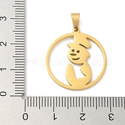 Christmas Theme 304 Stainless Steel Pendants&nbsp;STAS-Q005-01G-01