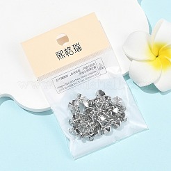シェグレース 真鍮カップ パール ペグ ベイル ピン ペンダント  片穴パーツ用  カドミウムフリー＆ニッケルフリー＆鉛フリー  プラチナメッキ  8.5x8x8mm  穴：2mm  ピン：1mm&nbsp;XGRQ1R499-349P