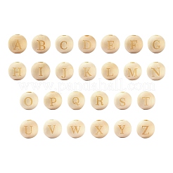 104Pcs 26 Style Unfinished Natural Wood European Beads&nbsp;WOOD-LS0001-03