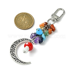 Moon Alloy Pendant Decoraiton&nbsp;HJEW-JM01393-04