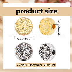 160Pcs 2 Colors Tibetan Style Alloy Beads&nbsp;TIBEB-NB0001-39