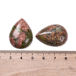 天然混合石キャブチョーン  ティアドロップ  染めと未染色の混合  29.5~30x21~22x6~6.5mm&nbsp;G-B085-03B