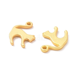 ラックメッキ合金ペンダント  カドミウムフリー＆鉛フリー＆ニッケルフリー  猫のチャーム  マットゴールドカラー  19x14x2mm  穴：1.8mm&nbsp;FIND-I036-40MG