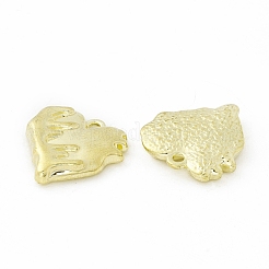 合金ペンダント  とろけるハートチャーム  ライトゴールド  18x18x3.8mm  穴：1.6mm&nbsp;FIND-E026-05LG