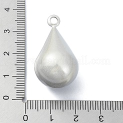 真鍮製ベルペンダント  水琴鈴(すいきんすず)  ティアドロップチャーム  銀  30.5x17~17.5mm  穴：2.8mm&nbsp;KK-K359-02C