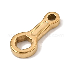 304ステンレスペンダント  レンチチャーム  イオンプレーティング（ip）  18KGP本金メッキ  20.5x9x3mm  穴：3mm&nbsp;SA-CBA0563-03G