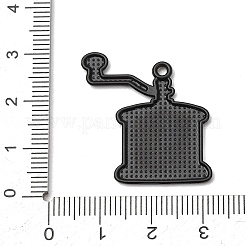 コーヒー合金エナメルペンダント  コーヒーマシンのチャーム  ブラック  チョコレート  27.5x25x1.5mm  穴：1.8mm&nbsp;ENAM-I089-01B-07