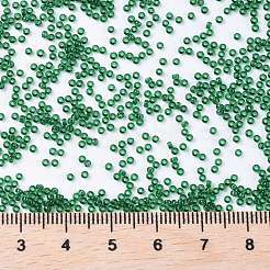 MIYUKIラウンドロカイユビーズ  日本製シードビーズ  15/0  （rr156)透明ダークエメラルド  15/0  1.5mm  穴：0.7mm  約250000個/ポンド&nbsp;SEED-G009-RR0156