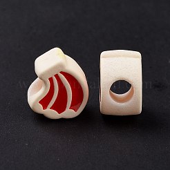 Rubberized Style Acrylic European Beads&nbsp;SACR-E009-11