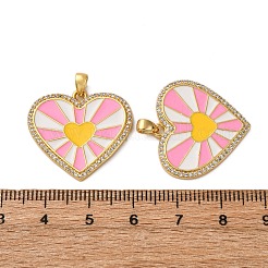 Brass Micro Pave Cubic Zirconia Pendants&nbsp;KK-S525-01G