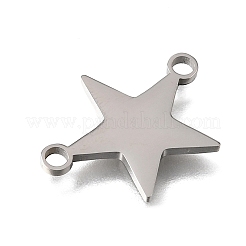 304ステンレス鋼研磨コネクターチャーム  スターリンク  変色なし  ステンレス鋼色  20x15x1.5mm  穴：2mm&nbsp;STAS-E532-11P
