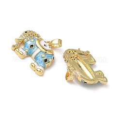 Brass Micro Pave Cubic Zirconia Pendants&nbsp;KK-F924-20C-G04