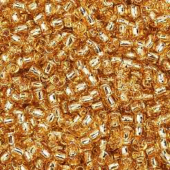 トーホー 8/0ラウンドビーズ  日本製シードビーズ  （シルバーの裏地付きライトトパーズ22)個  3mm  穴：1mm  約222個/10g&nbsp;X-SEED-TR08-0022