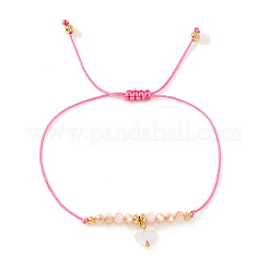Glass Heart Charm Braided Bracelets&nbsp;ZL0306